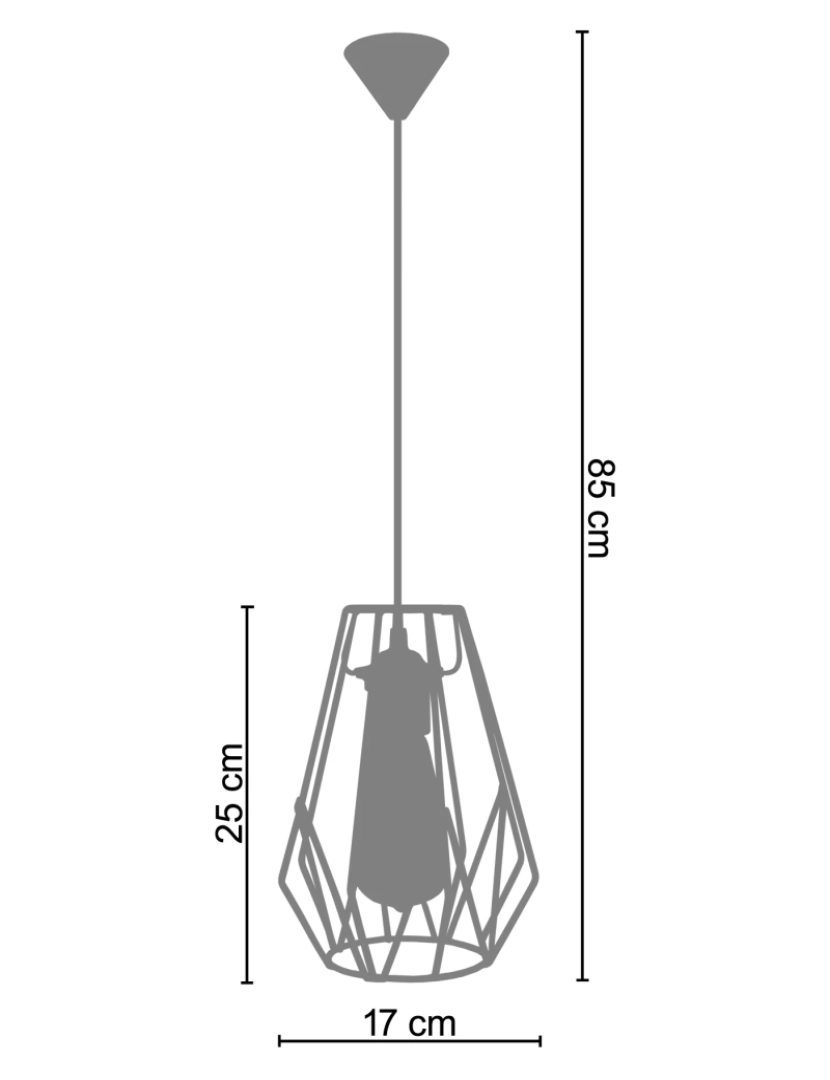 imagem de OLYMPIA - Suspensão cuadrado metal castanho2