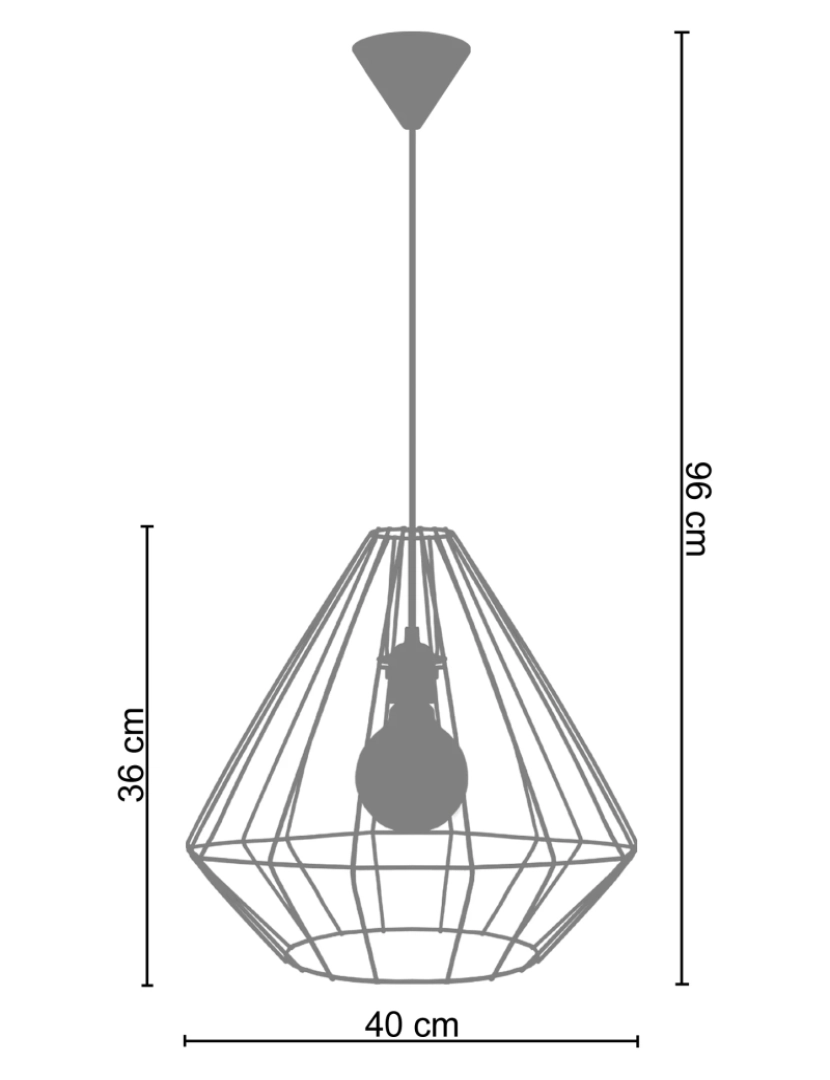 imagem de DIAMOND - Suspensão redondo metal branco3