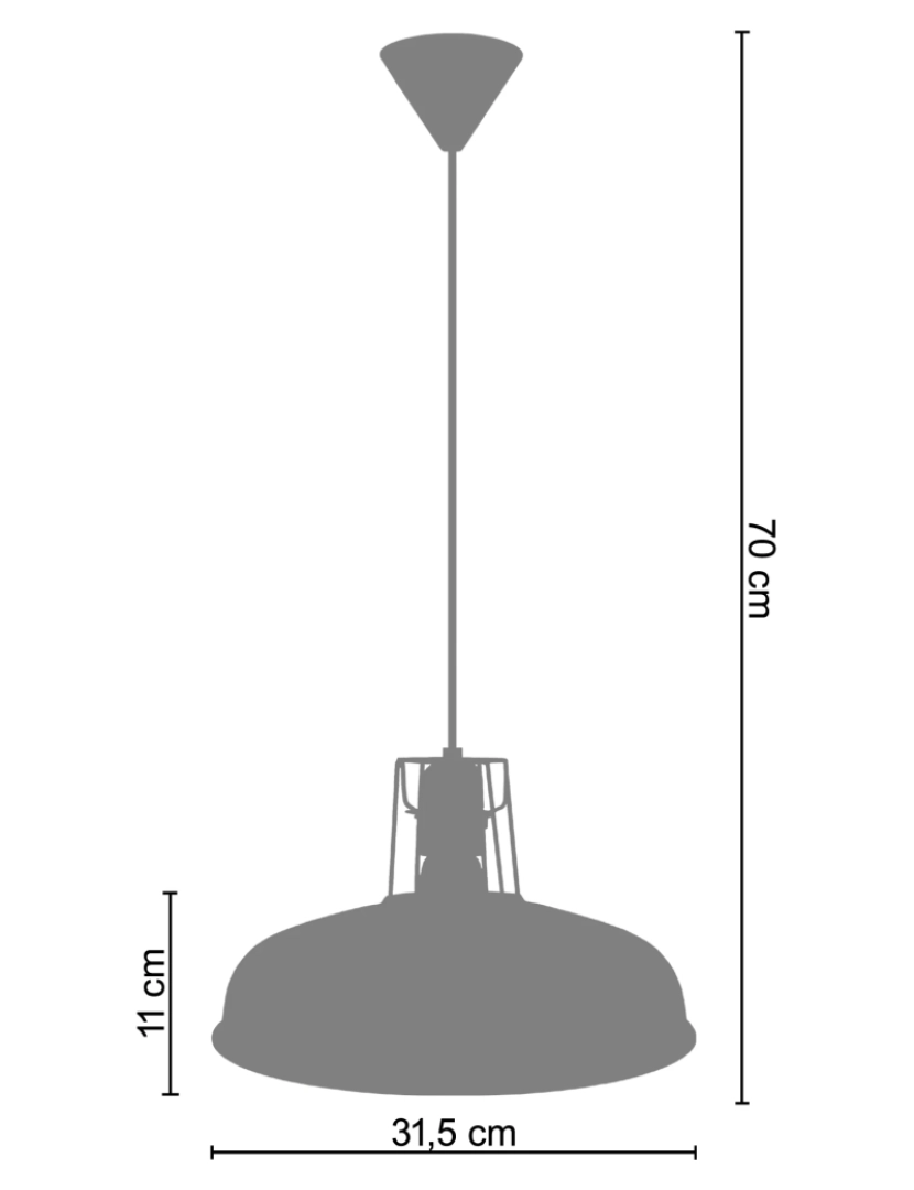 imagem de ANS - Suspensão redondo metal créme e preto2