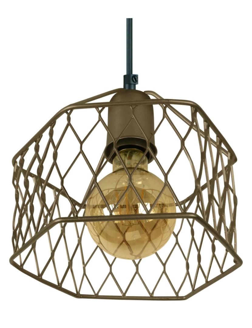 imagem de ASTER - Suspensão cuadrado metal bronze e cobre1