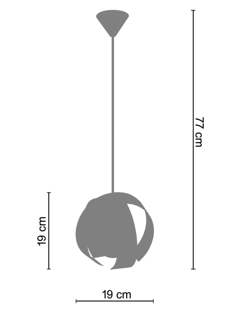 imagem de MALVILLE - Suspensão redondo metal castanho4