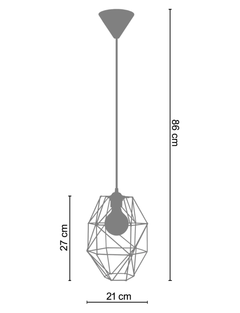 imagem de OCTOGONAL - Suspensão redondo metal bronze2