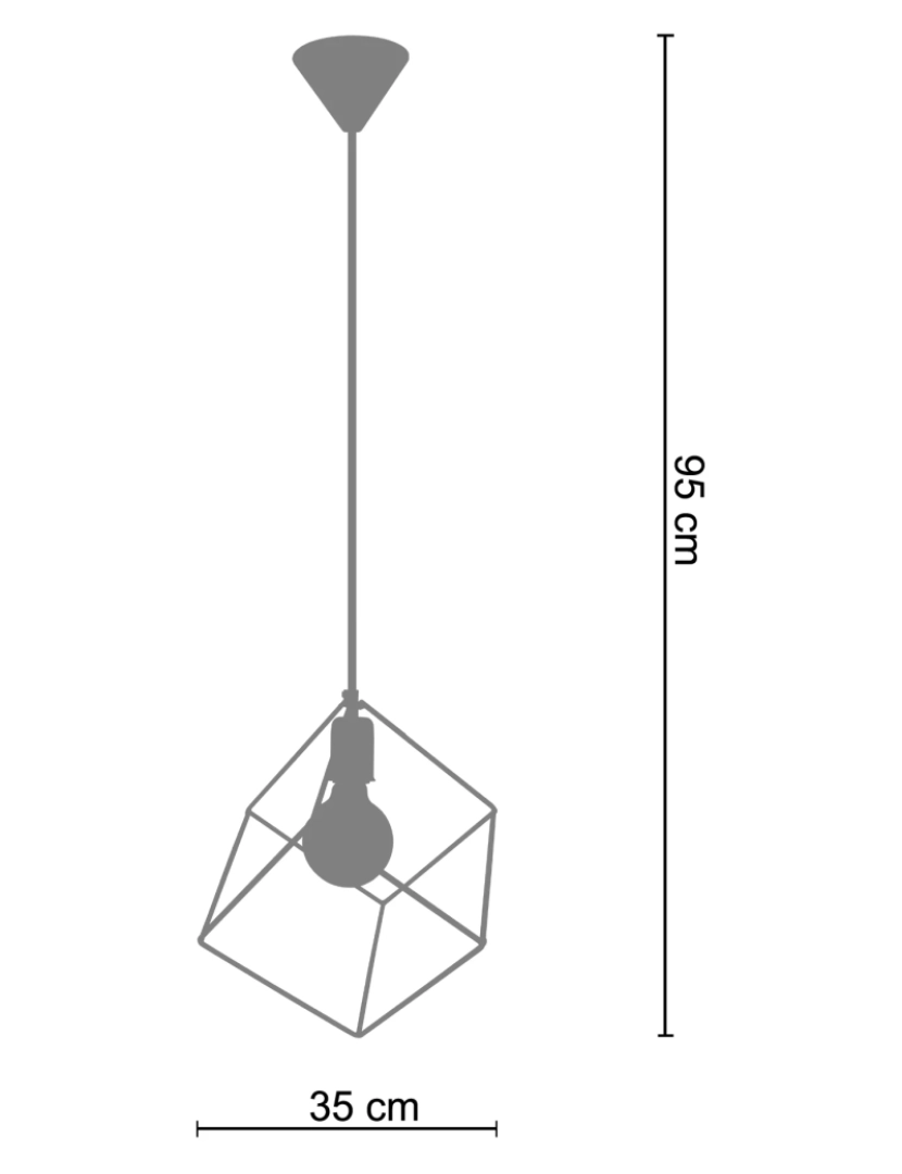 imagem de SQUARE - Suspensão cuadrado metal marfim branco2