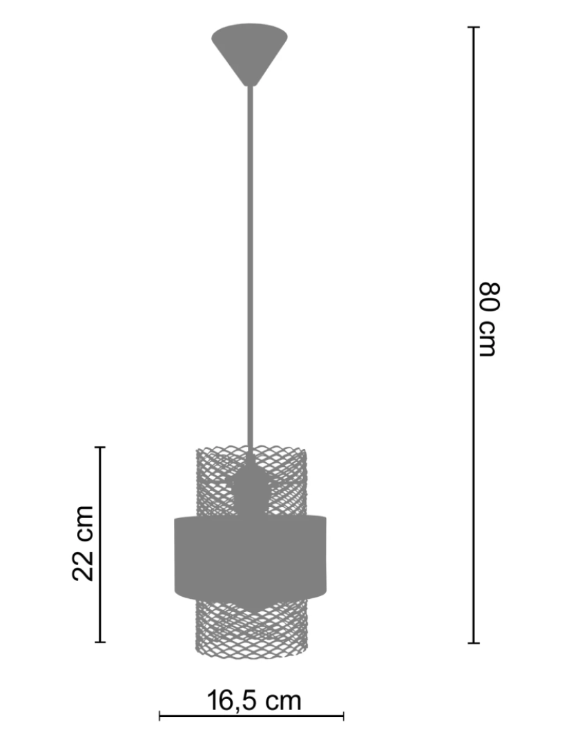imagem de MISIS - Suspensão redondo metal castanho e branco2