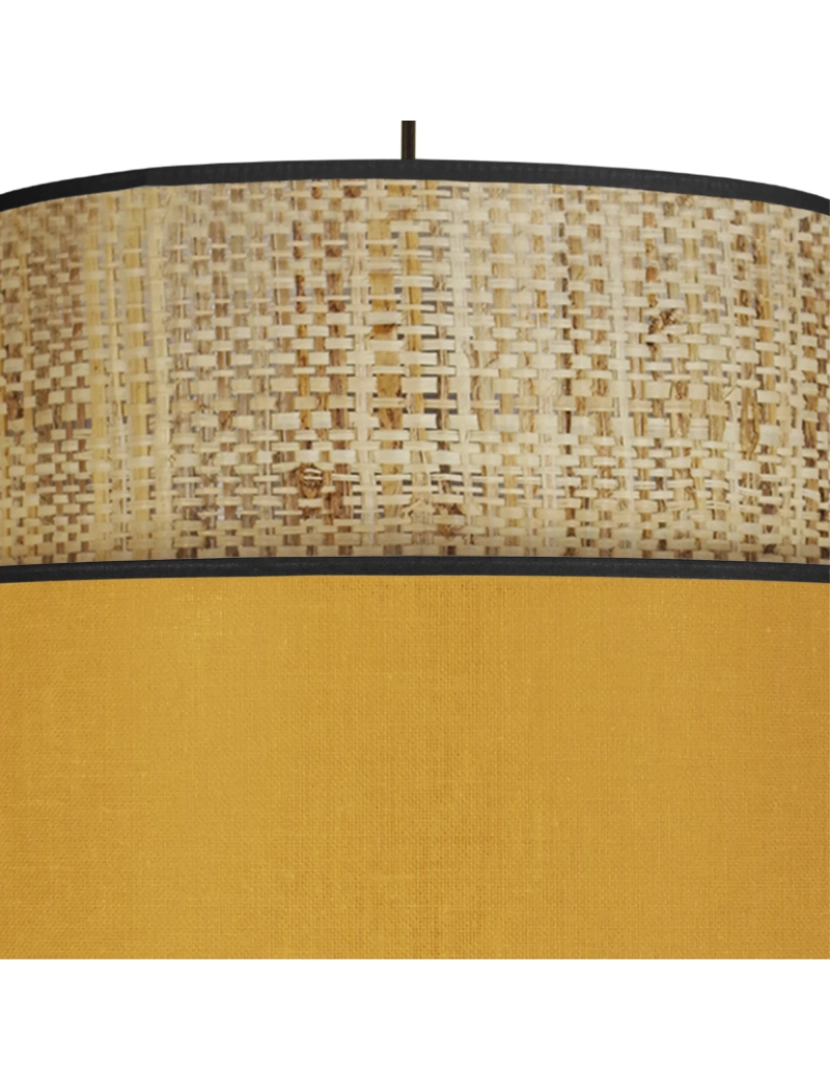 imagem de COCHIN - Suspensão redondo tecido palha e amarelo4