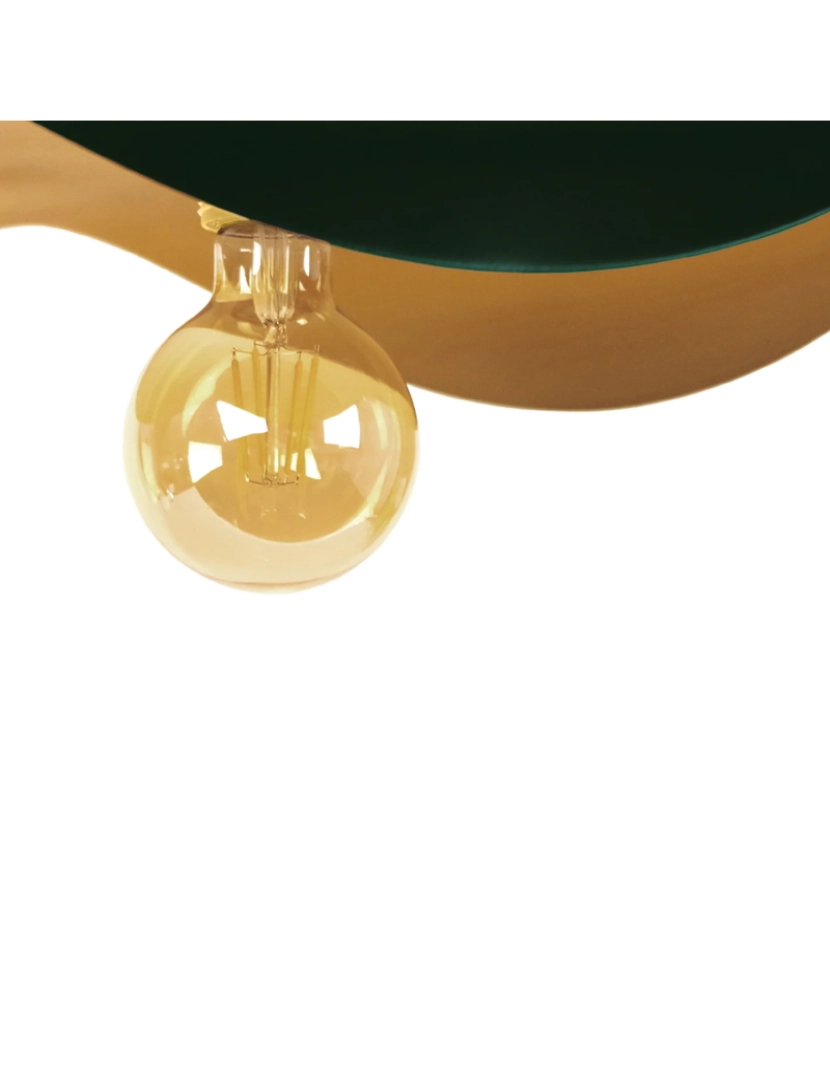 imagem de MADAME-LOT 3 - Suspensão redondo metal verde e dourado4