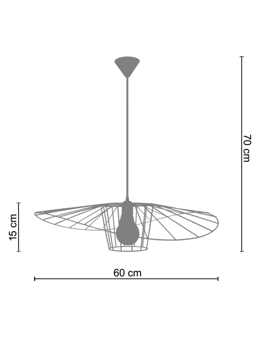 imagem de LADY BIRD MIDIUM - Suspensão redondo metal branco3