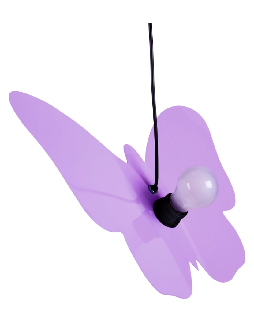 imagem de BORBOLETA - Suspensão redondo metal violeta1