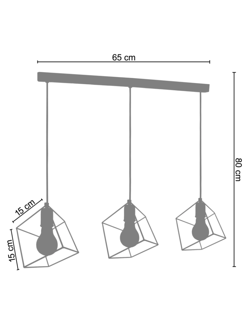 imagem de SQUARE - Candeeiro de Teto cuadrado metal preto2