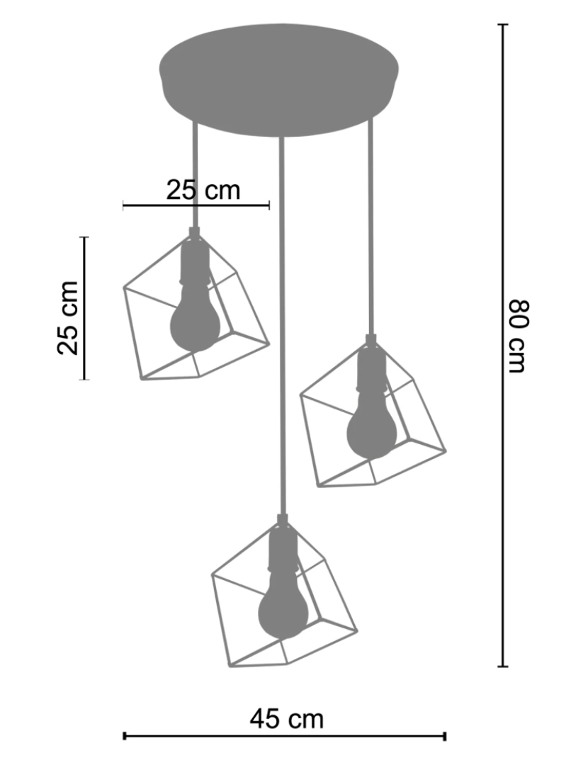 imagem de SQUARE - Candeeiro de Teto cuadrado metal preto2