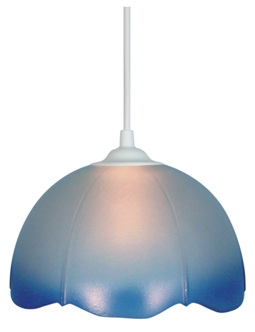 imagem de SALAMANCA - Suspensão redondo vidro azul acetinado1