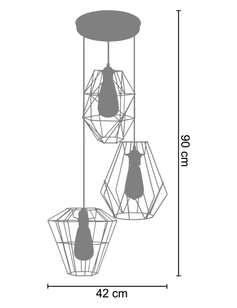 imagem de OLYMPIA,TRIBERG,OCTOGONAL 1 - Candeeiro de Teto redondo metal preto2