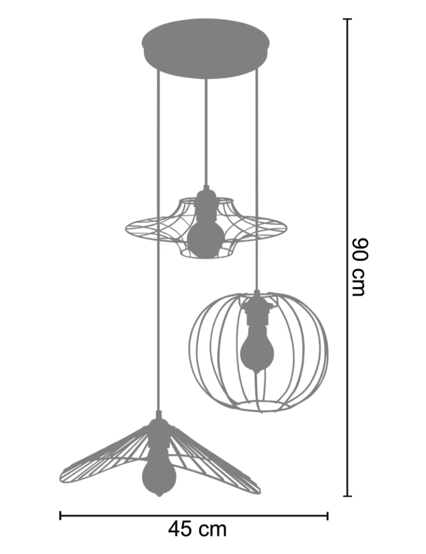 imagem de ASOLO,LADY,UFO 1 - Candeeiro de Teto redondo metal ouro2