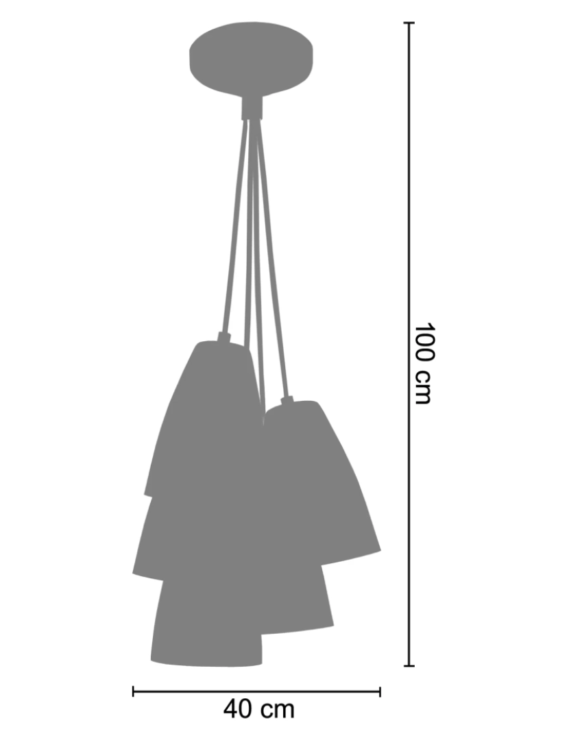 imagem de LARSEN - Candeeiro de Teto redondo metal preto2