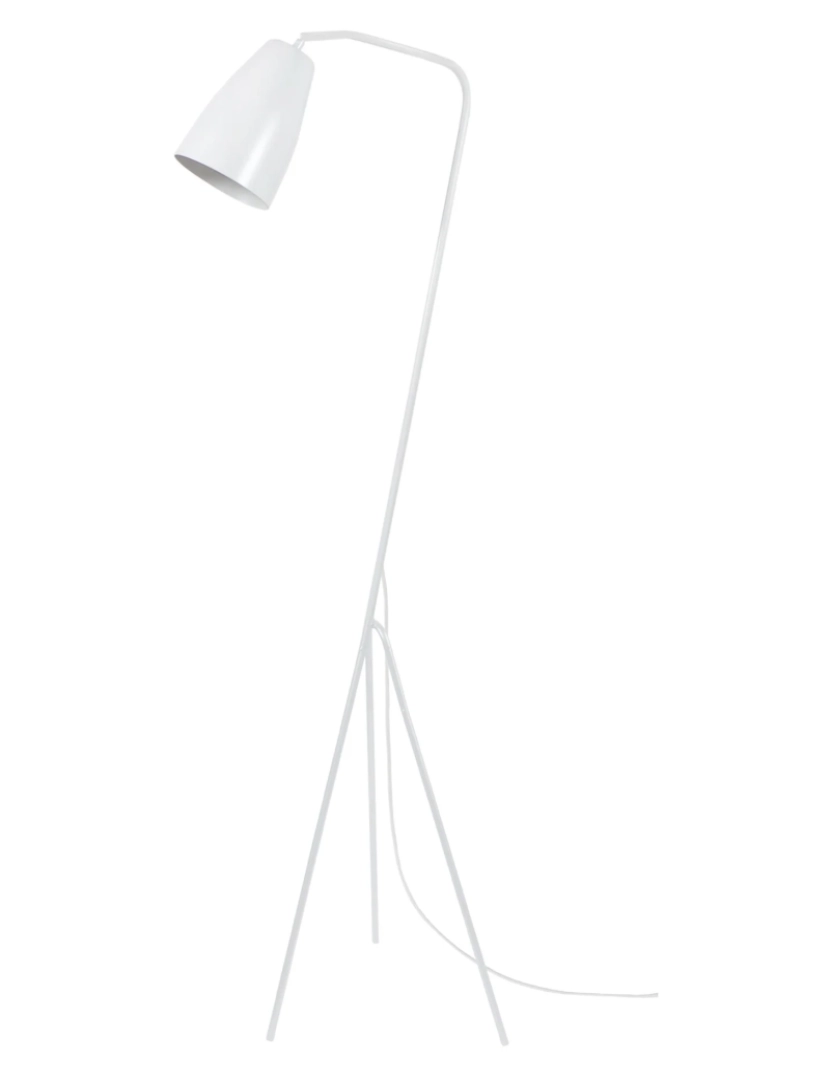 imagem de LARSEN - Candeeiro pé alto redondo metal marfim branco1