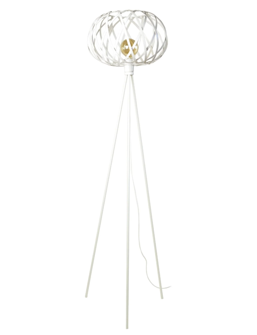 imagem de CITROUILLE - Candeeiro pé alto redondo metal marfim branco1