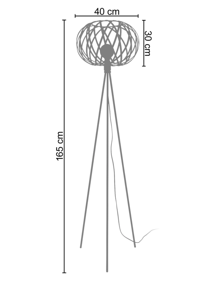 imagem de CITROUILLE - Candeeiro pé alto redondo metal marfim branco2