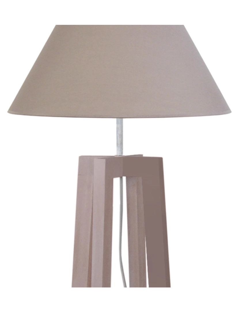 imagem de LOT - Candeeiro pé alto trapecio madeira taupe5