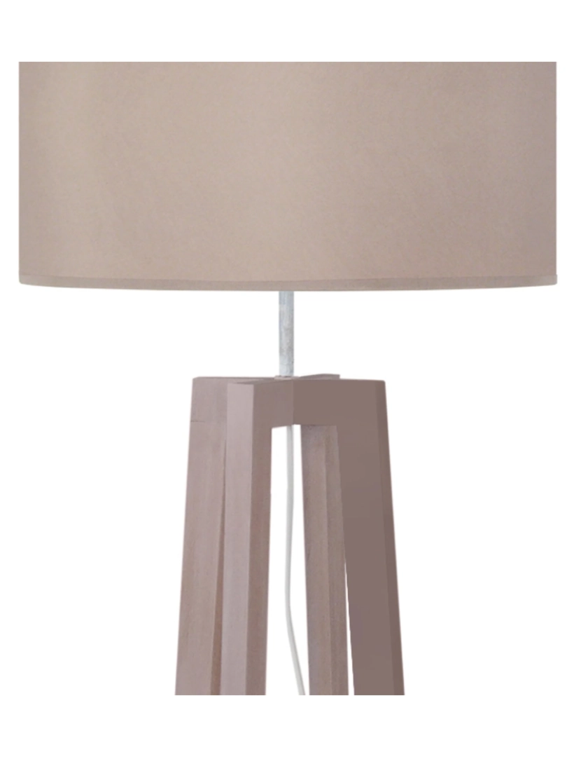 imagem de LOT - Candeeiro pé alto trapecio madeira taupe5