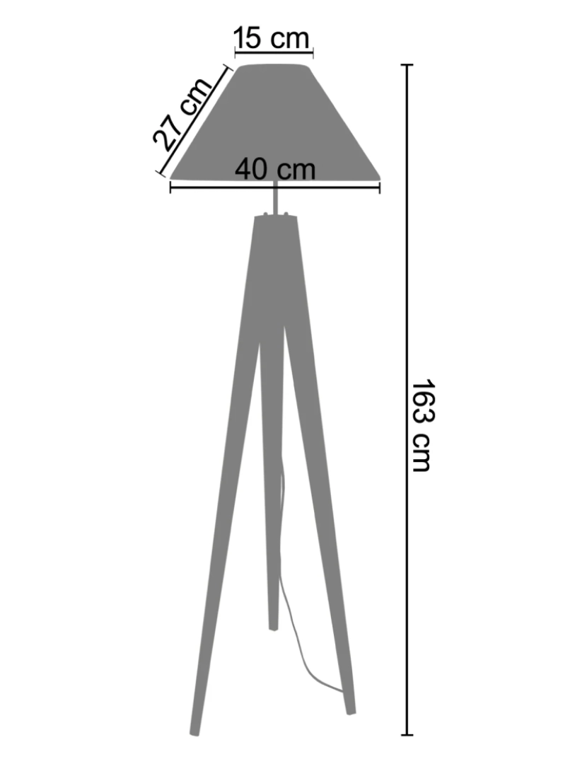 imagem de IDUN - Candeeiro pé alto pirámide madeira natural e cru2