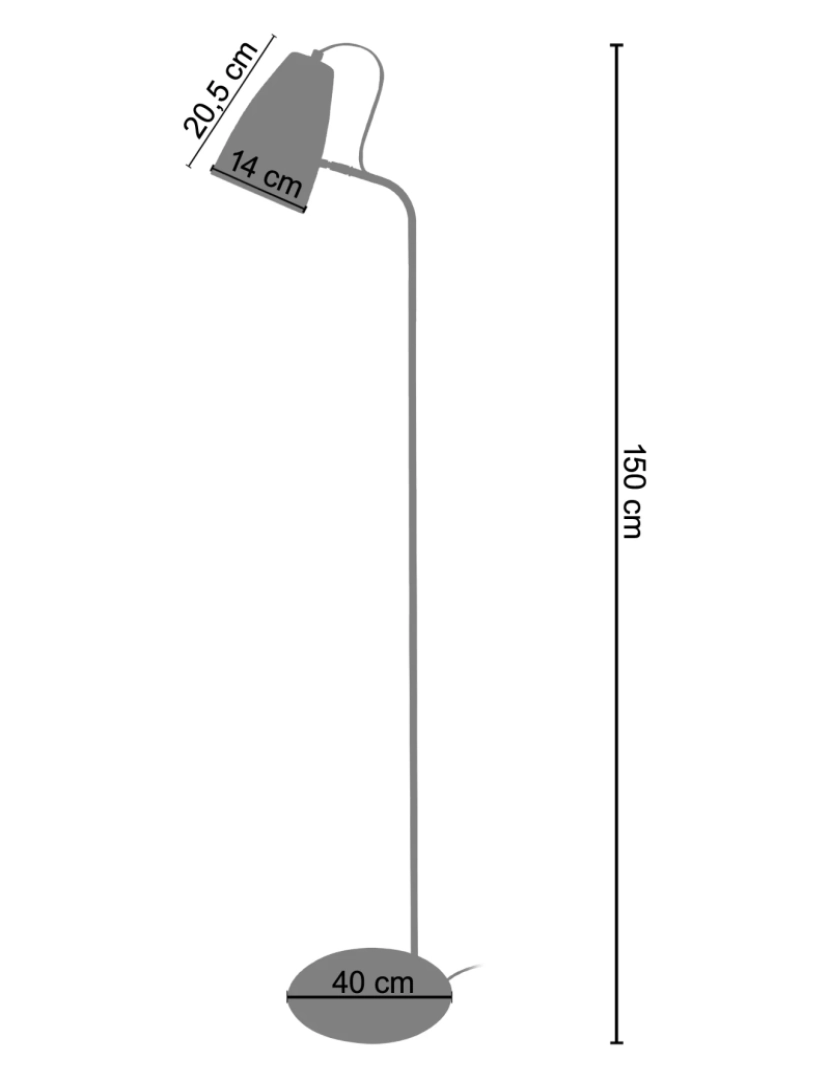 imagem de LARSEN - Candeeiro de chão de leitura redondo metal taupe2