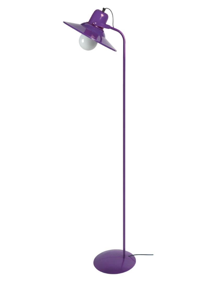 Tosel - LODGE - Candeeiro de chão de leitura rectangular metal violeta