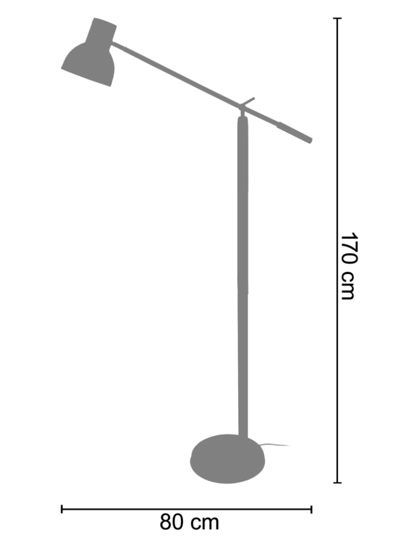 imagem de OLSEN - Candeeiro de chão de leitura redondo madeira natural e créme2