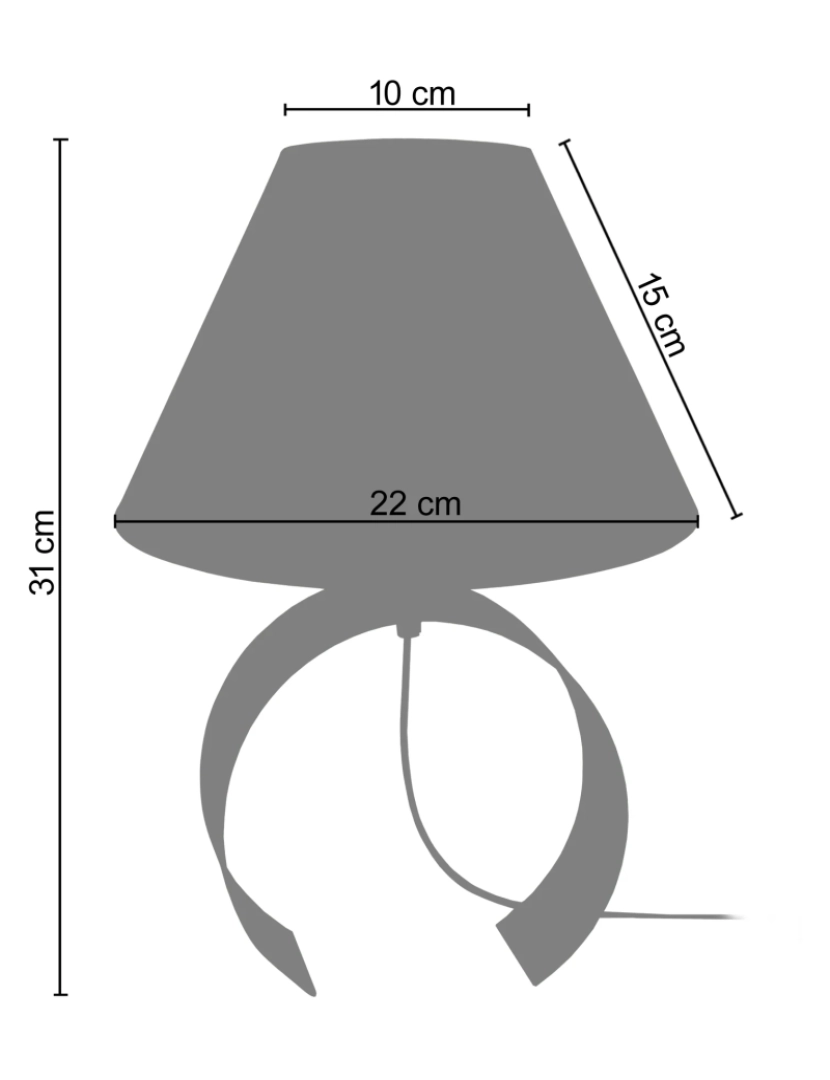 imagem de KOLI - Candeeiro mesa de cabeceira redondo metal preto3