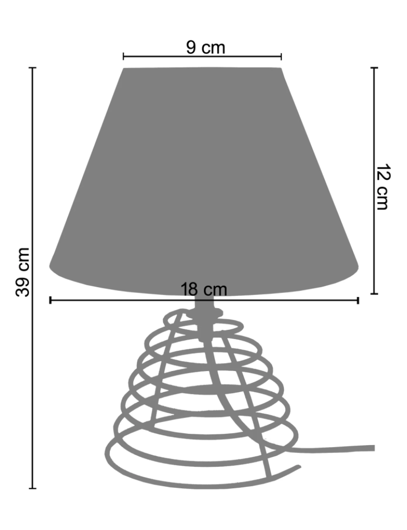 imagem de TORTILLON - Candeeiro mesa de cabeceira redondo metal vermelho2