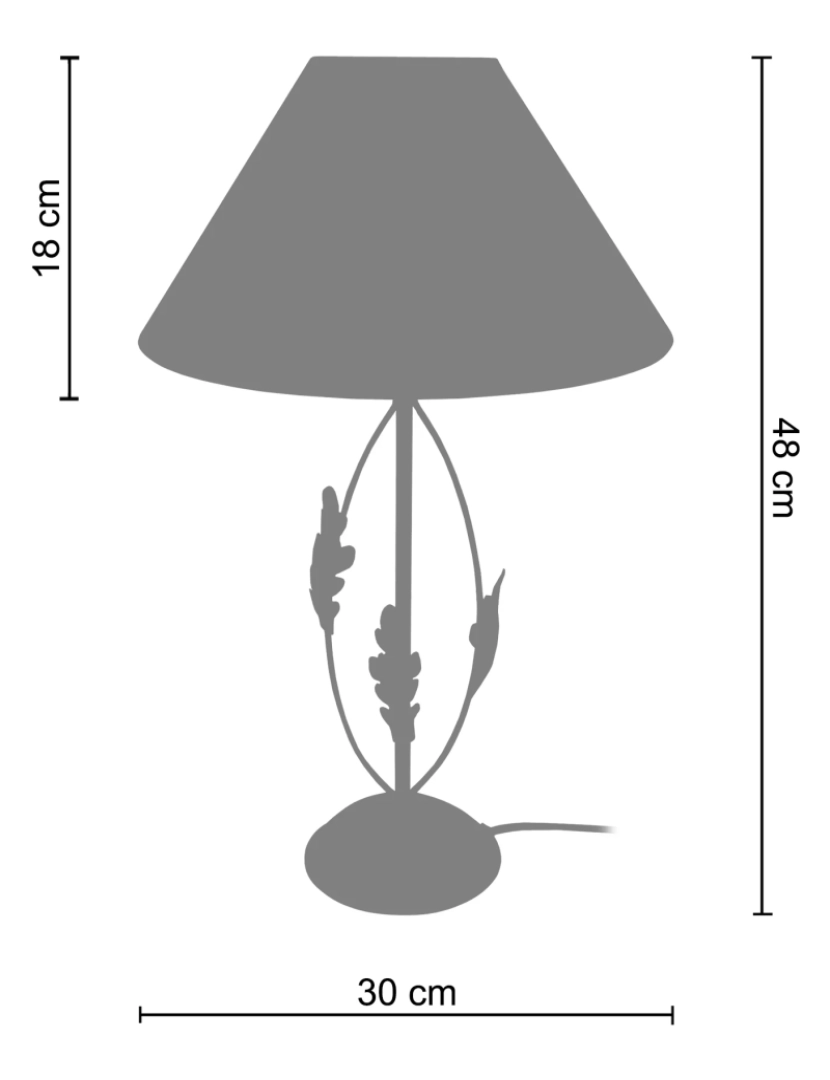 imagem de FEUILLE - Candeeiro mesa de cabeceira redondo metal branco, dourado e cinza taupe2