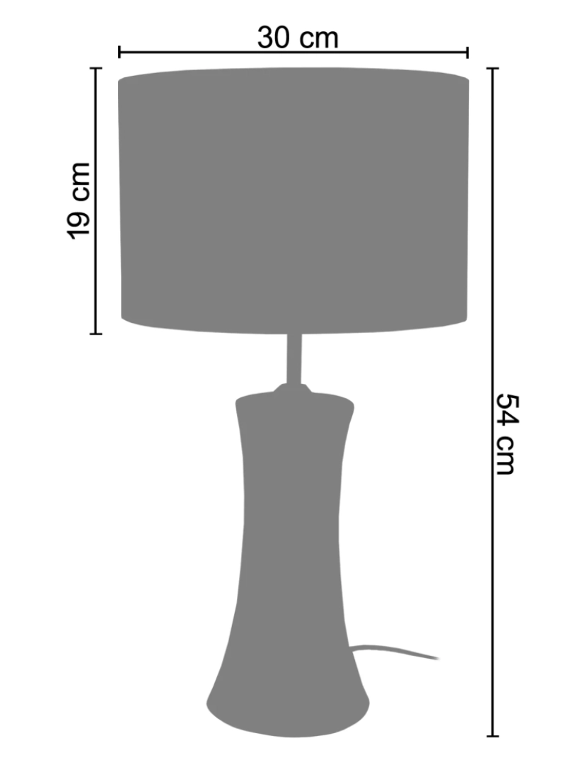 imagem de TROMPETA METAL - Candeeiro de Mesa redondo vidro cinzento2