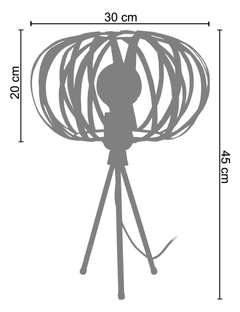 imagem de CITROUILLE - Candeeiro de Mesa redondo metal castanho2