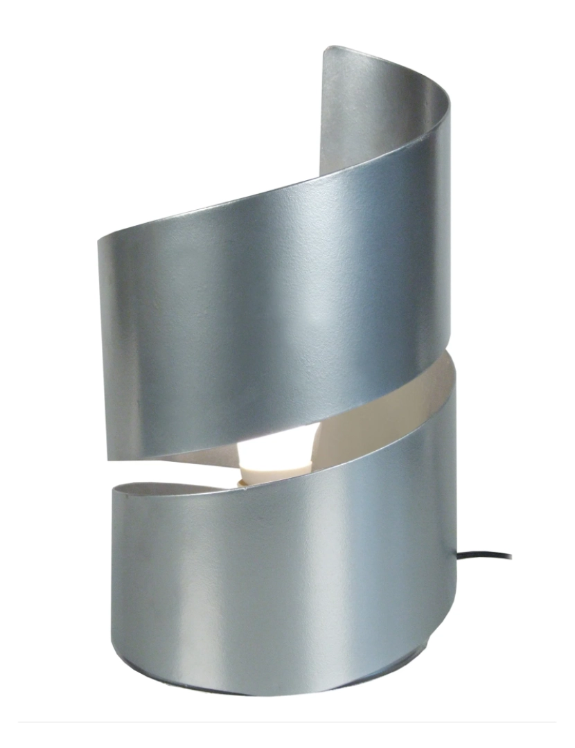 Tosel - VIRA - Candeeiro mesa de cabeceira redondo metal alumínio