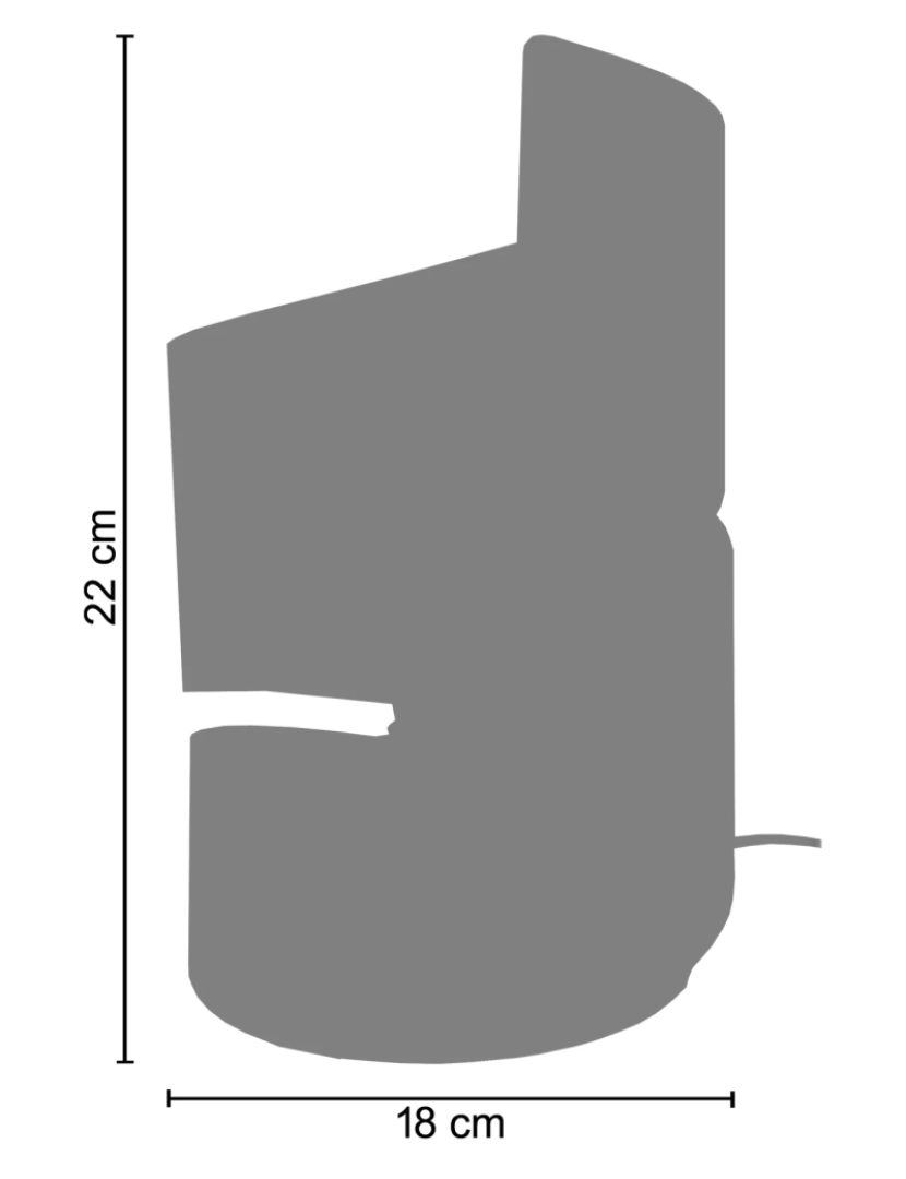 imagem de VIRA - Candeeiro mesa de cabeceira redondo metal preto2