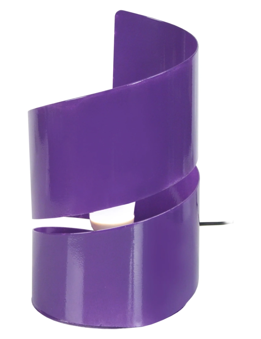 imagem de VIRA - Candeeiro mesa de cabeceira redondo metal violeta1