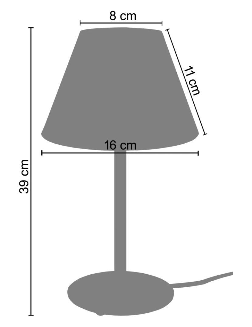 imagem de KUNAGI - Candeeiro de Mesa redondo metal preto2