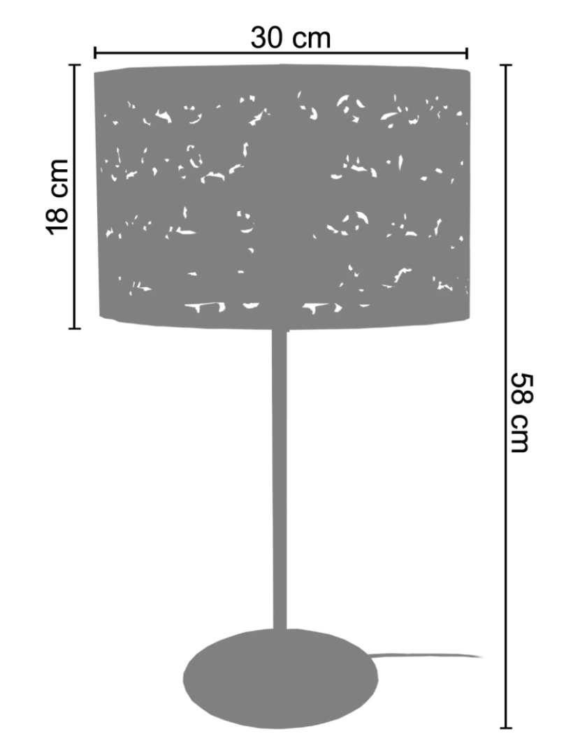 imagem de LYS - Candeeiro mesa de cabeceira redondo metal malva2