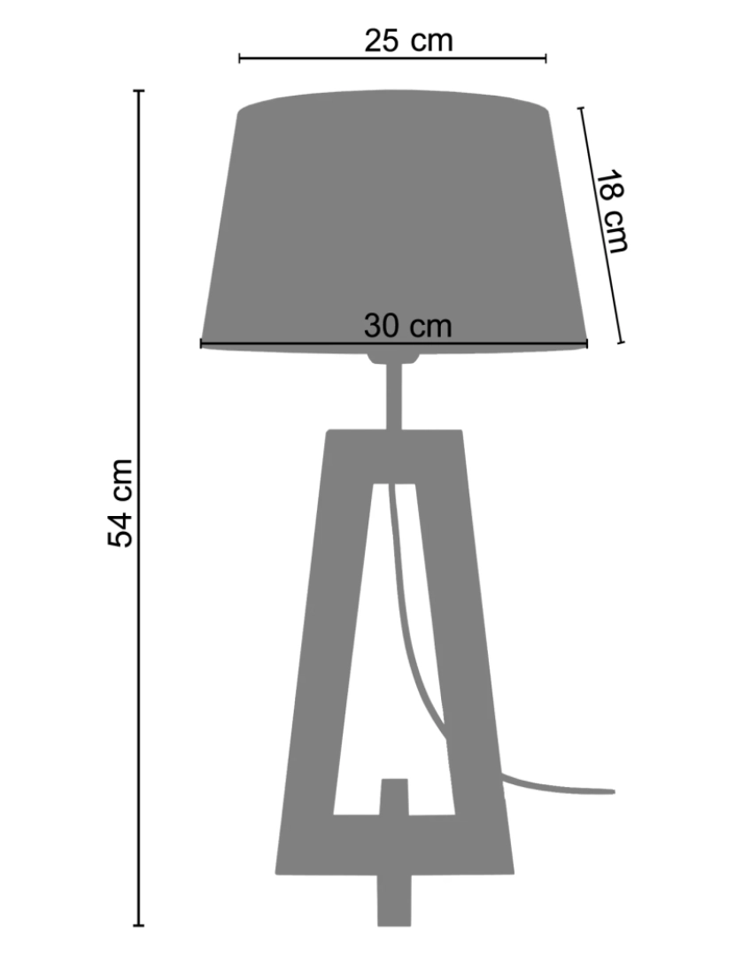 imagem de VILI - Candeeiro mesa de cabeceira redondo madeira escura e créme2