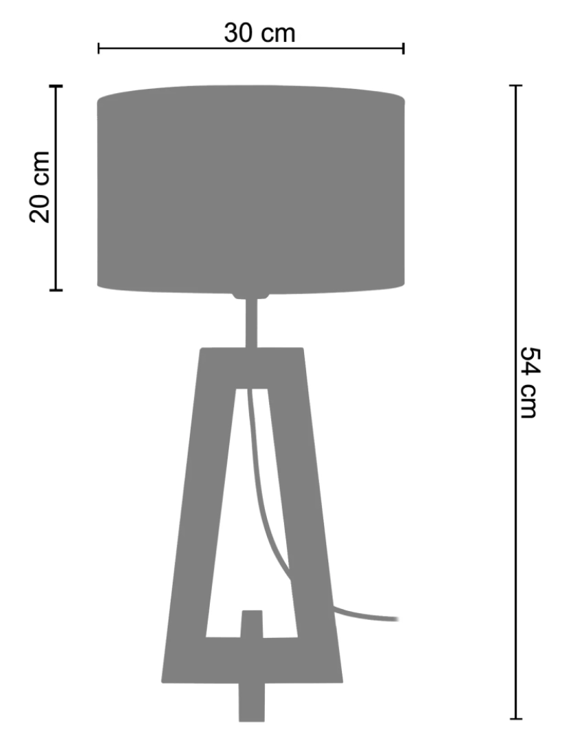 imagem de VILI - Candeeiro mesa de cabeceira redondo madeira escura e créme3