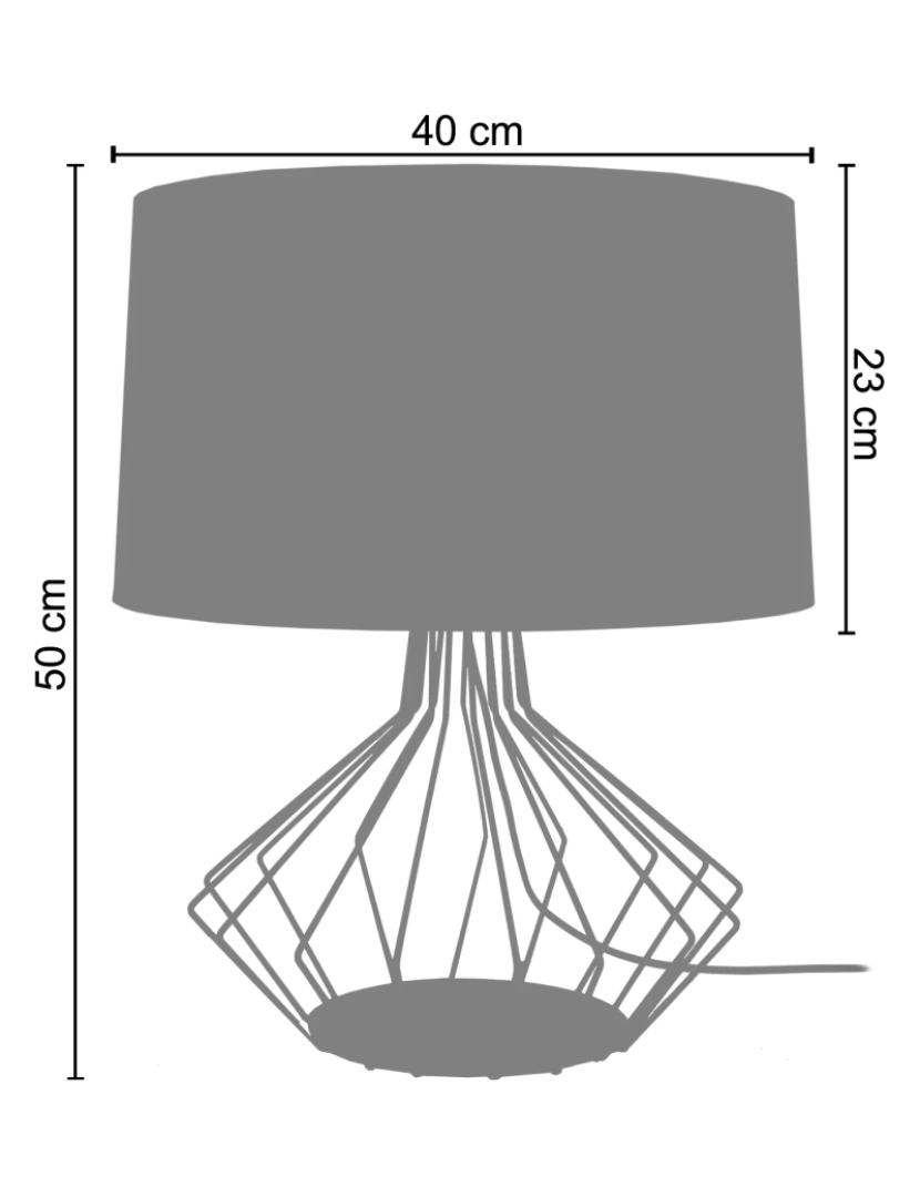 imagem de XÉOMETRICA - Candeeiro de Mesa redondo metal preto2