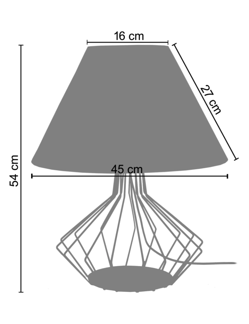 imagem de XÉOMETRICA - Candeeiro de Mesa redondo metal preto2