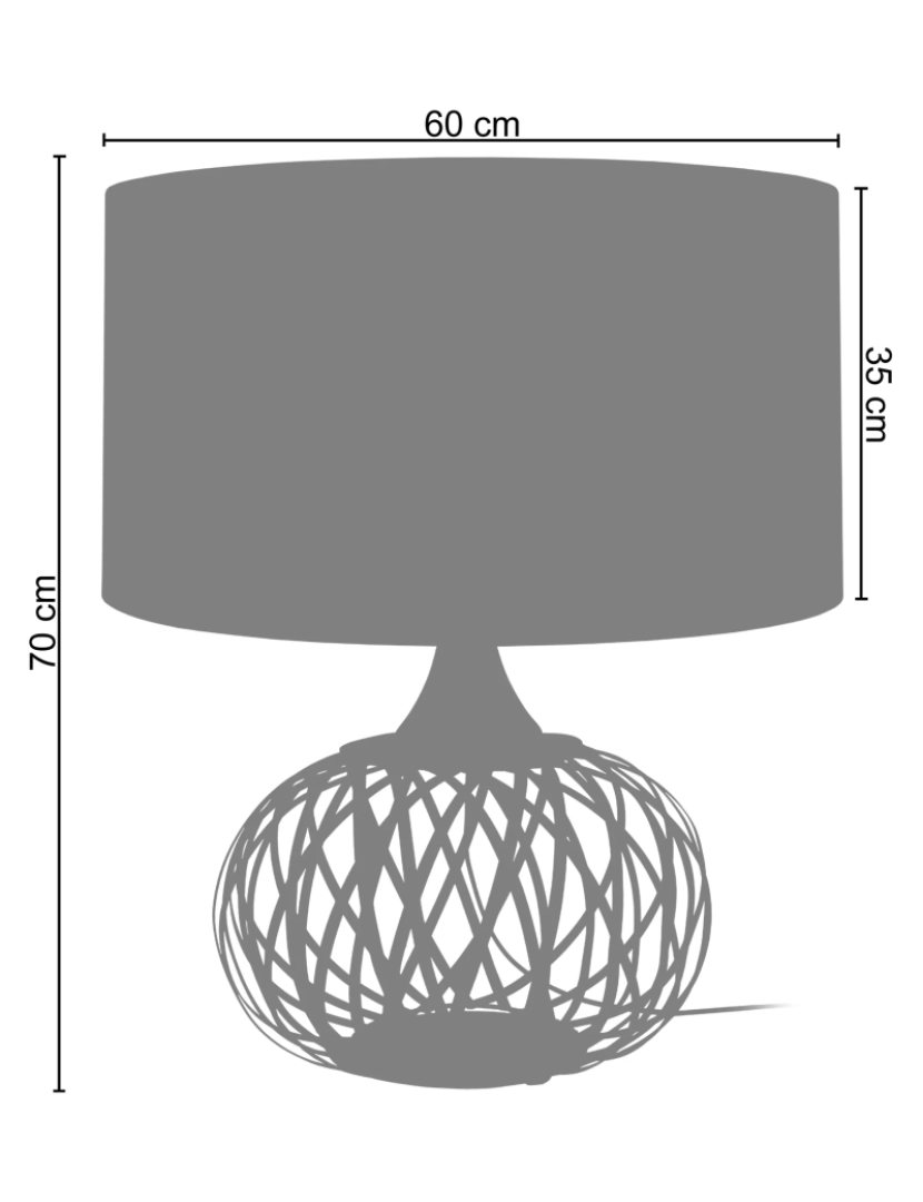 imagem de CITROUILLE - Candeeiro de Mesa redondo metal antracite e preto2