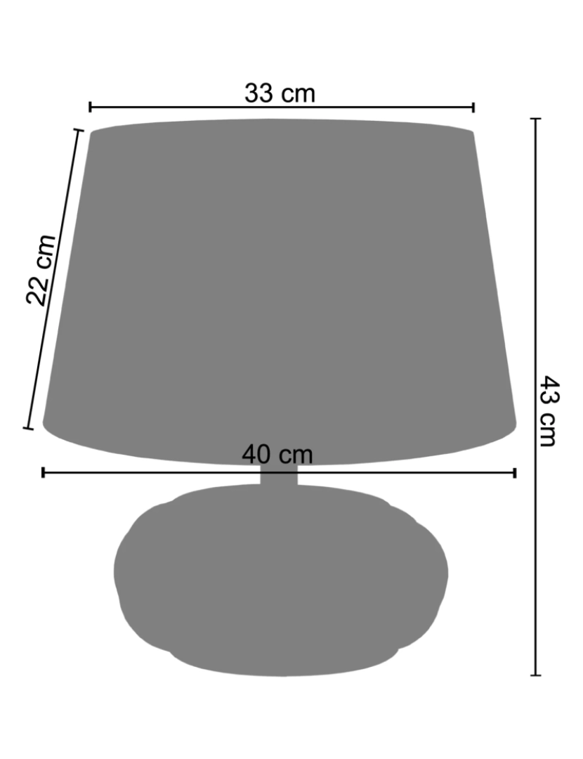 imagem de TIAGO - Candeeiro de Mesa redondo metal preto e branco2