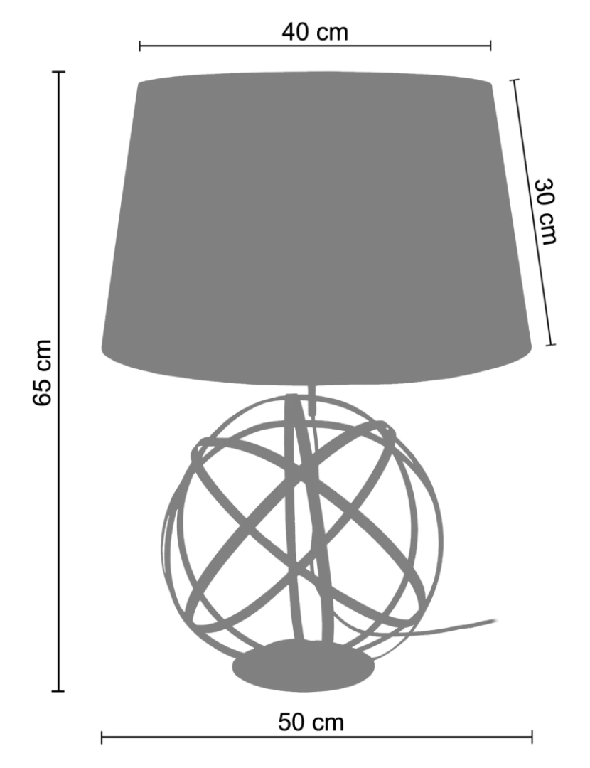 imagem de GLOBE JUNON - Candeeiro de Mesa redondo metal antracite e branco2