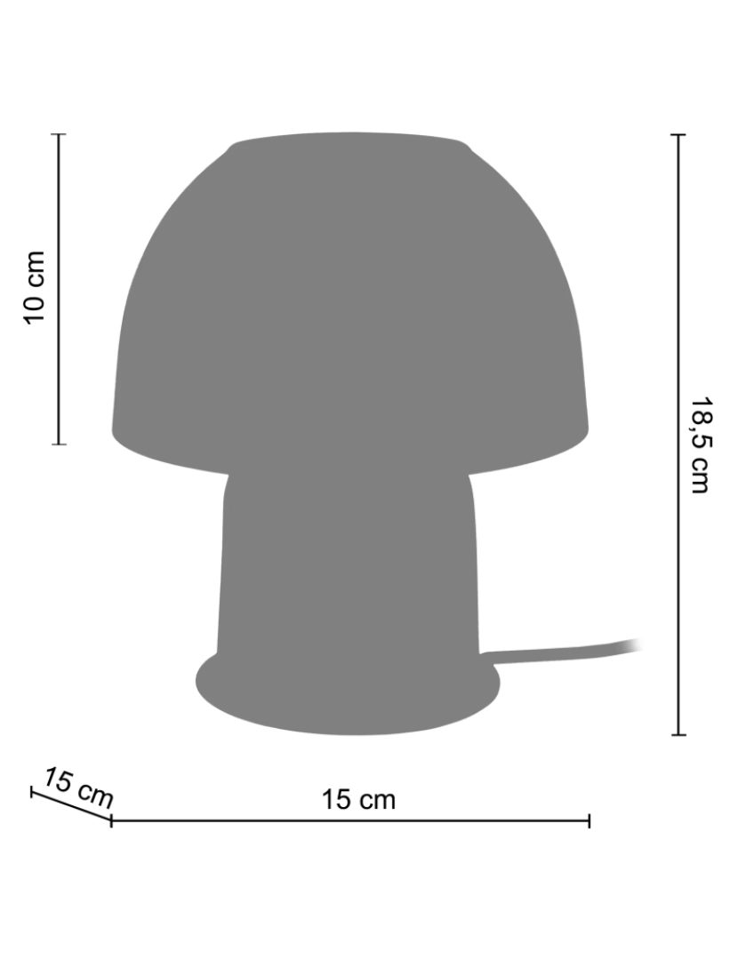 imagem de ELVIRA - Candeeiro mesa de cabeceira redondo metal marfim branco2