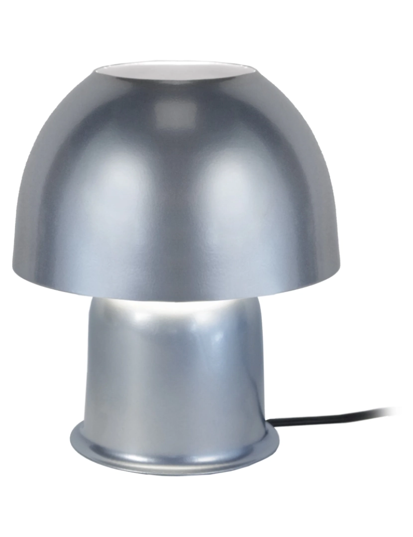 Tosel - ELVIRA - Candeeiro mesa de cabeceira redondo metal alumínio