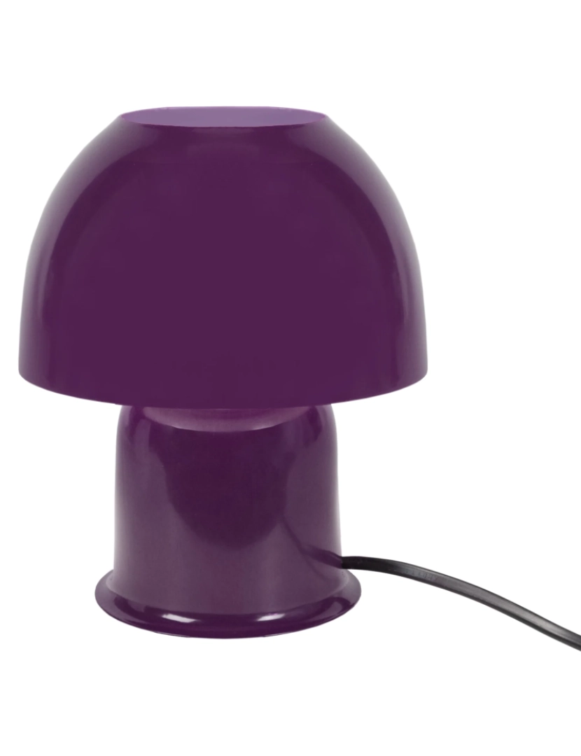 Tosel - ELVIRA - Candeeiro mesa de cabeceira redondo metal violeta