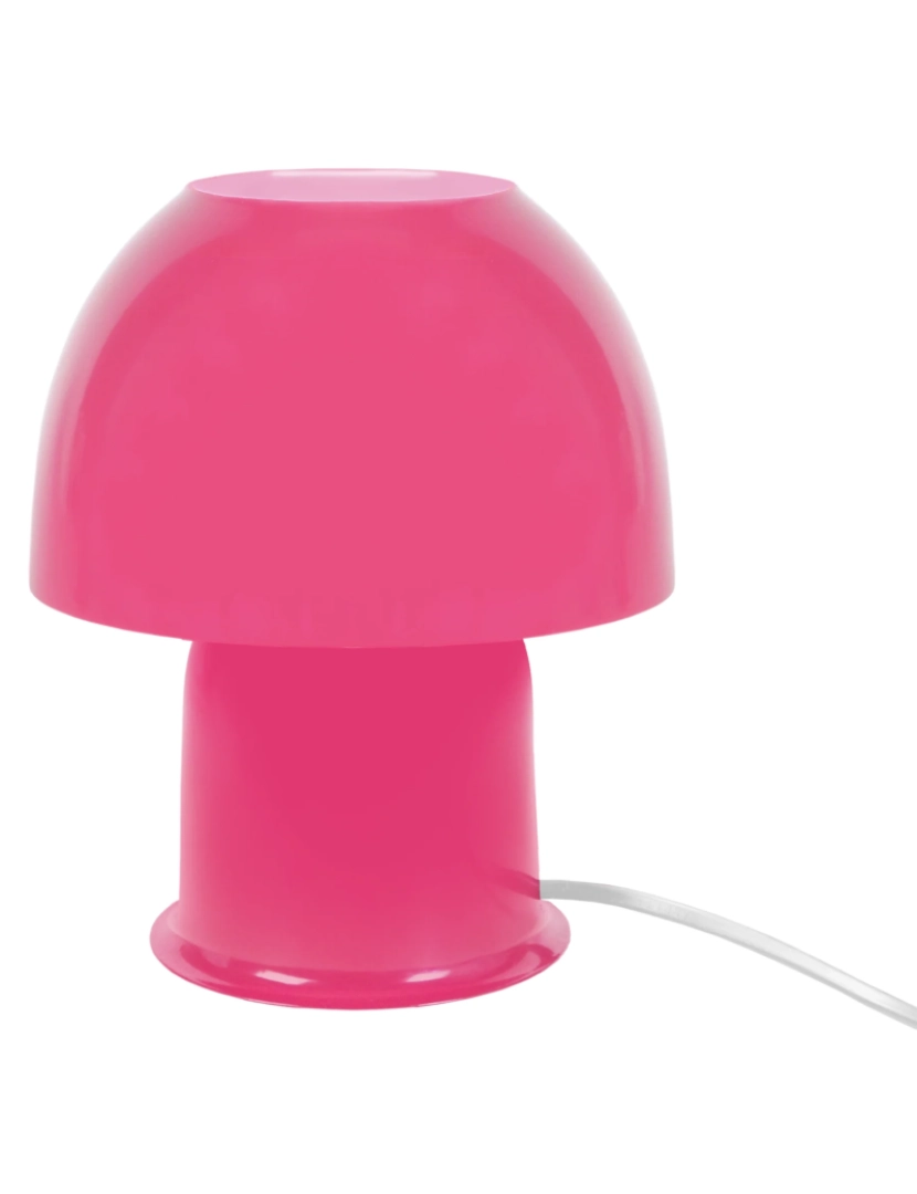 Tosel - ELVIRA - Candeeiro mesa de cabeceira redondo metal rosa
