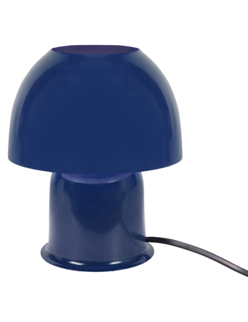 Tosel - ELVIRA - Candeeiro mesa de cabeceira redondo metal azul