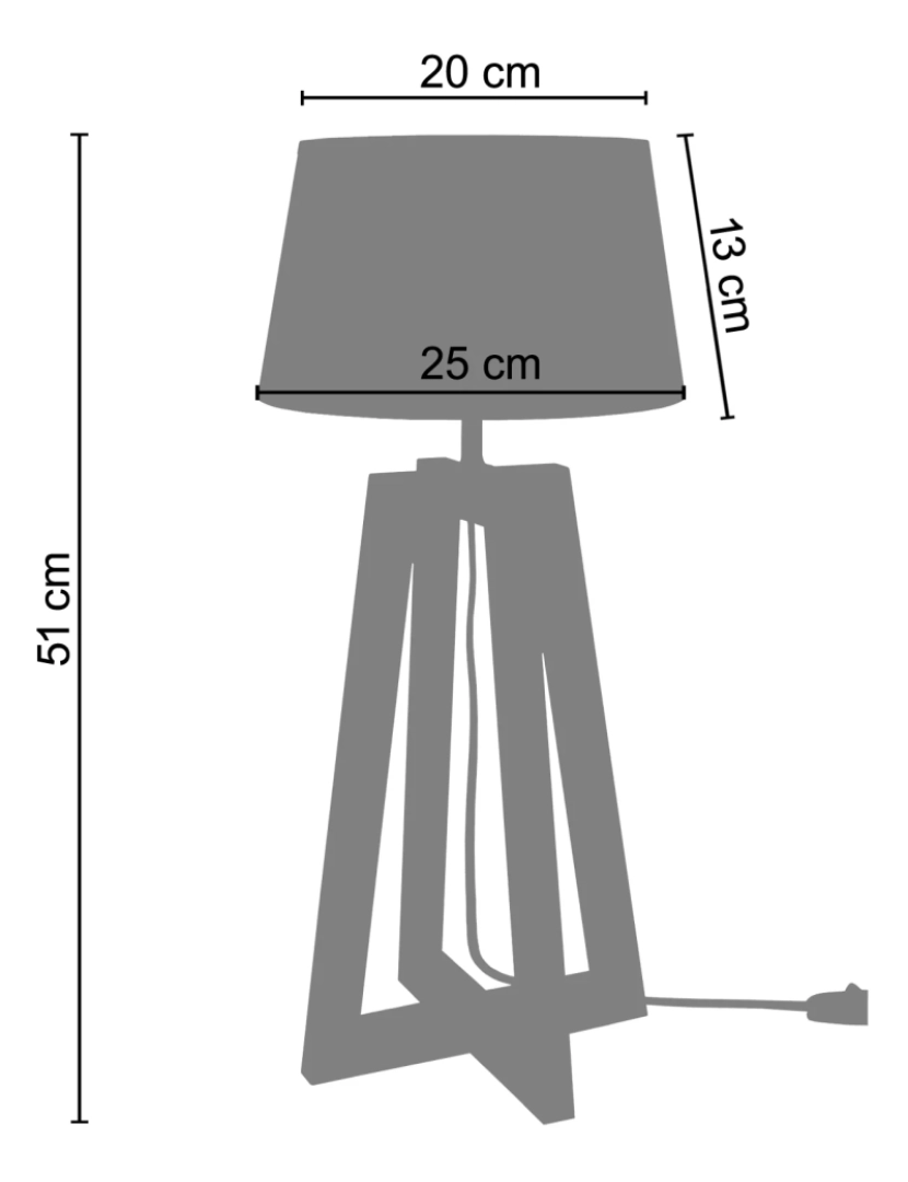 imagem de LOT - Candeeiro mesa de cabeceira redondo madeira natural e branco2